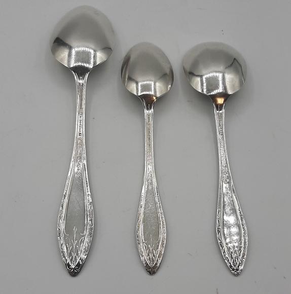 Antique Coronet Mystic 1881 Rogers A1 4 Teaspoons 6 Tablespoons & Sugar Spoon - Picture 6 of 7